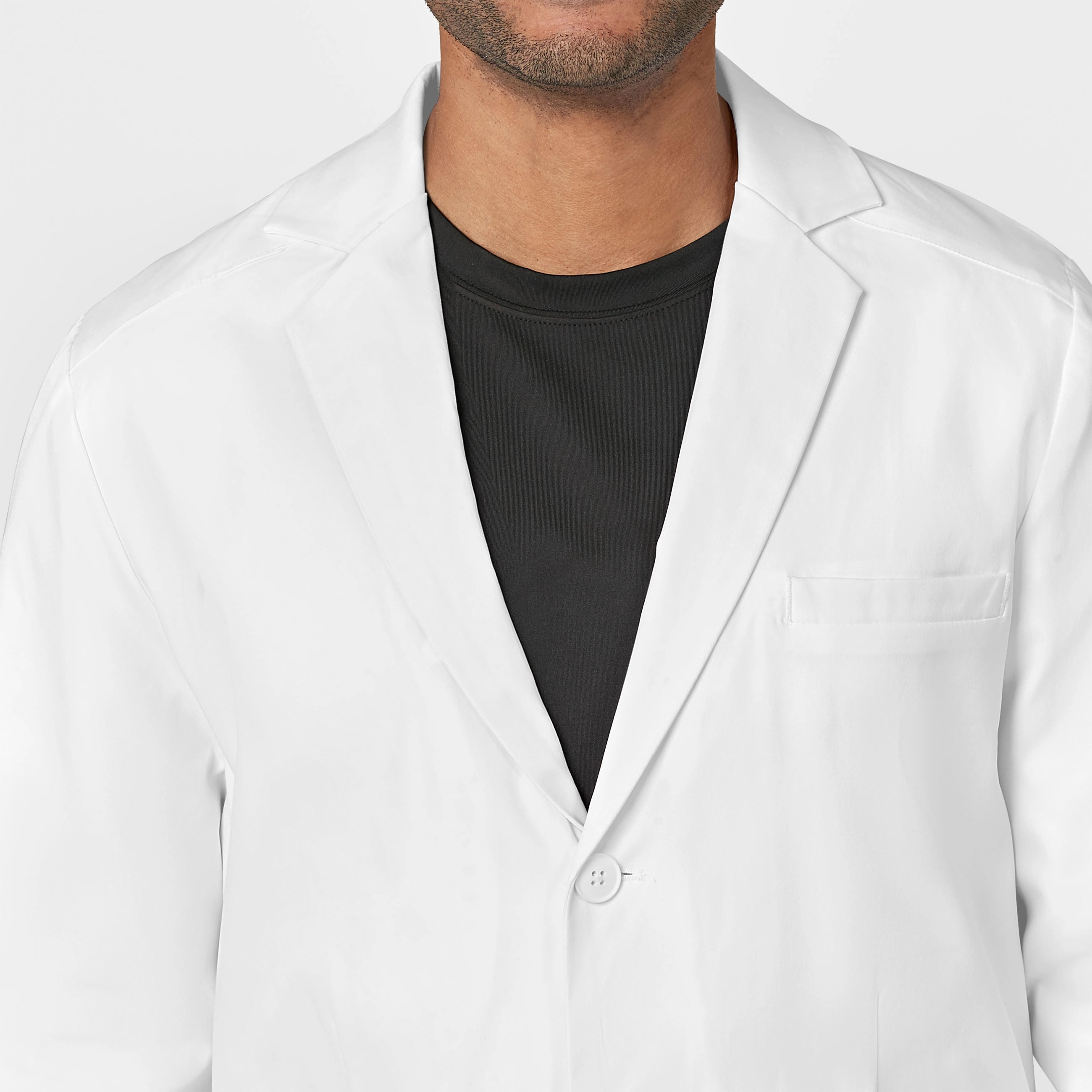 Slate Men's 38 Inch Doctors Coat - White