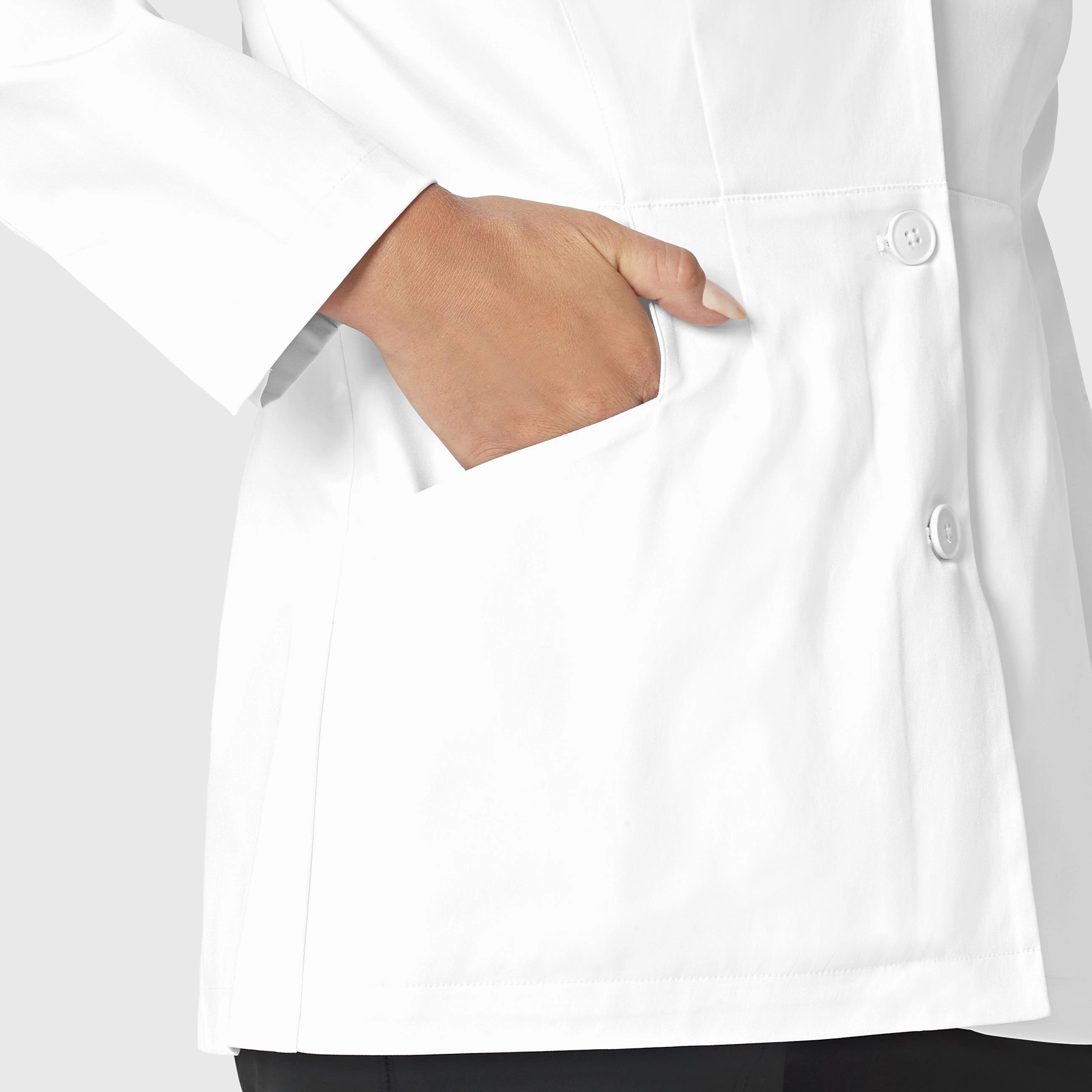 Slate Women's 28 Inch Doctors Coat - White