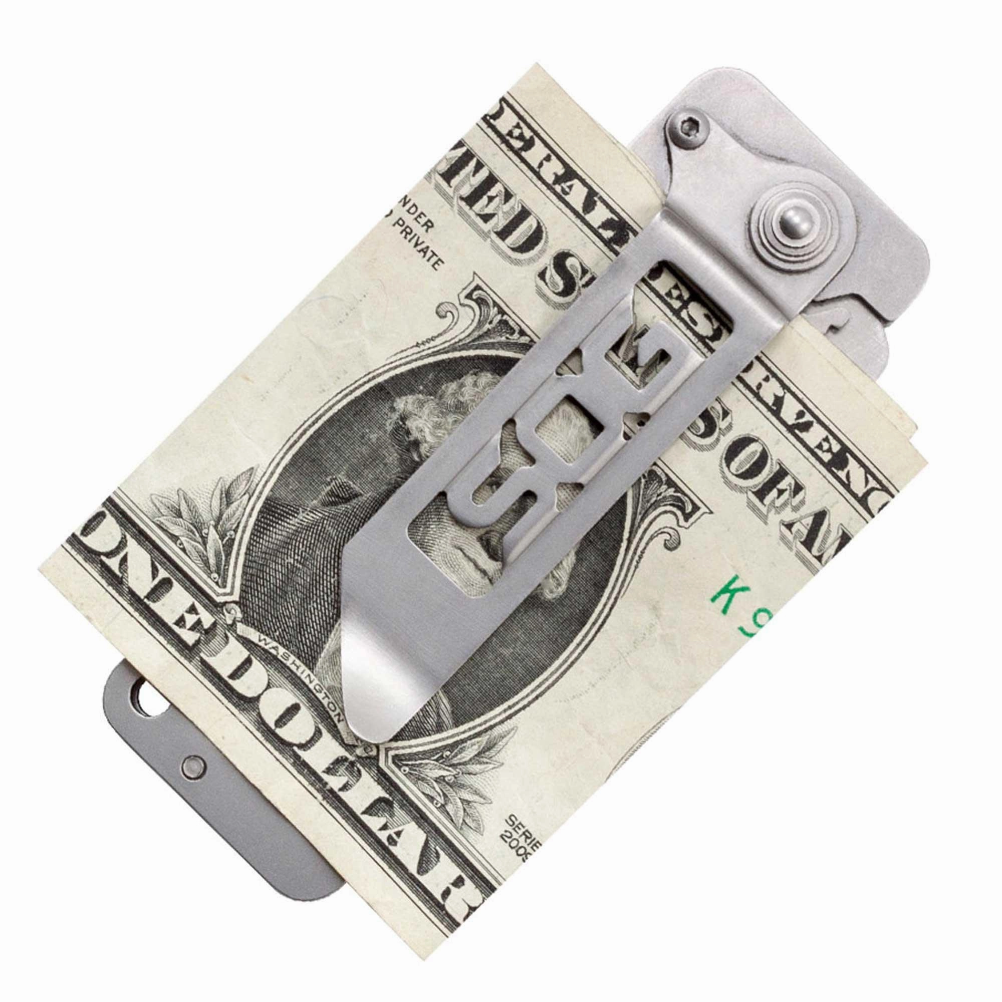 SOG Folding Knife - Cash Card Clip Point Satin Finish Stainless Steel Blade | EZ1-CP
