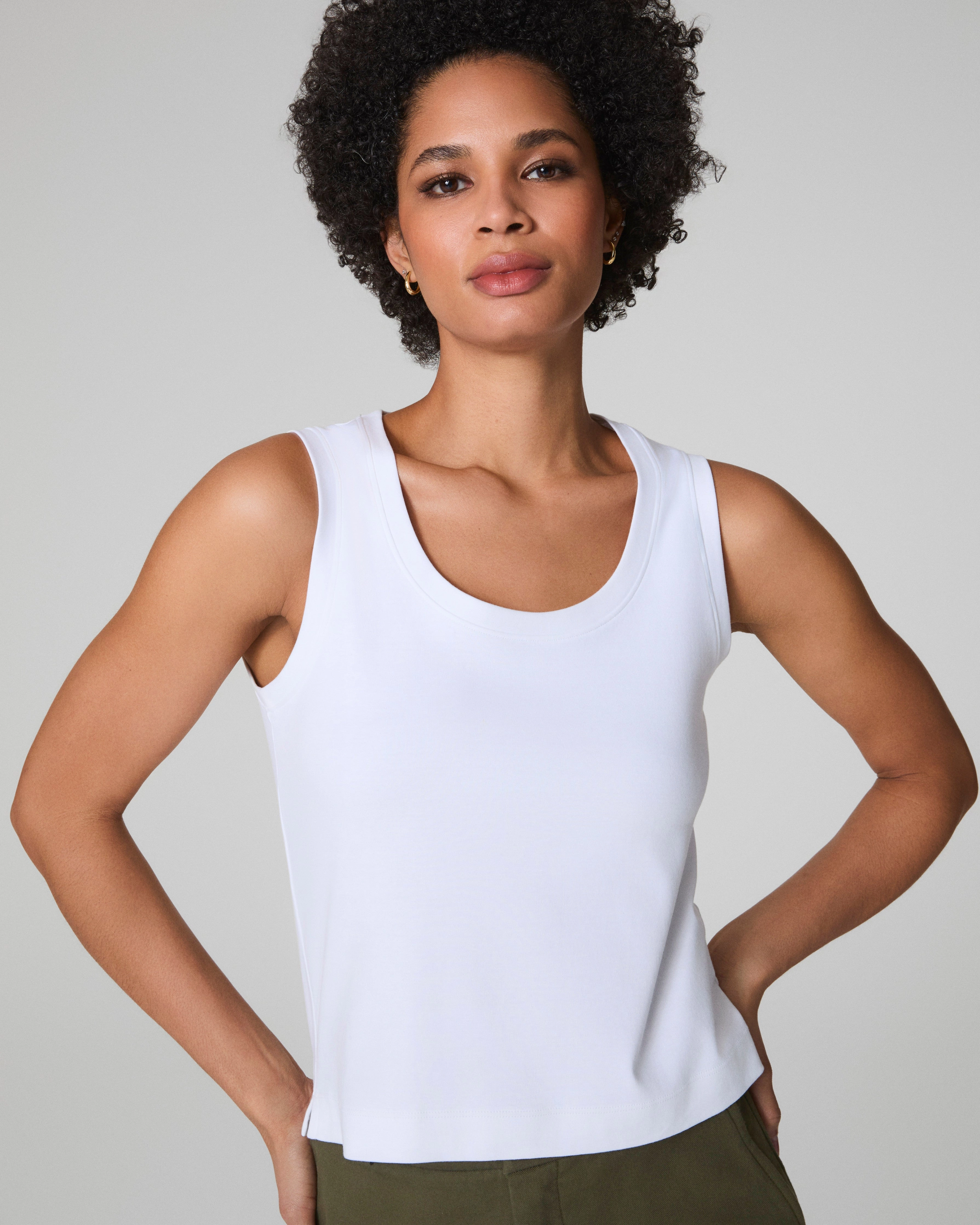 SPANX® Cotton Crewneck Tank