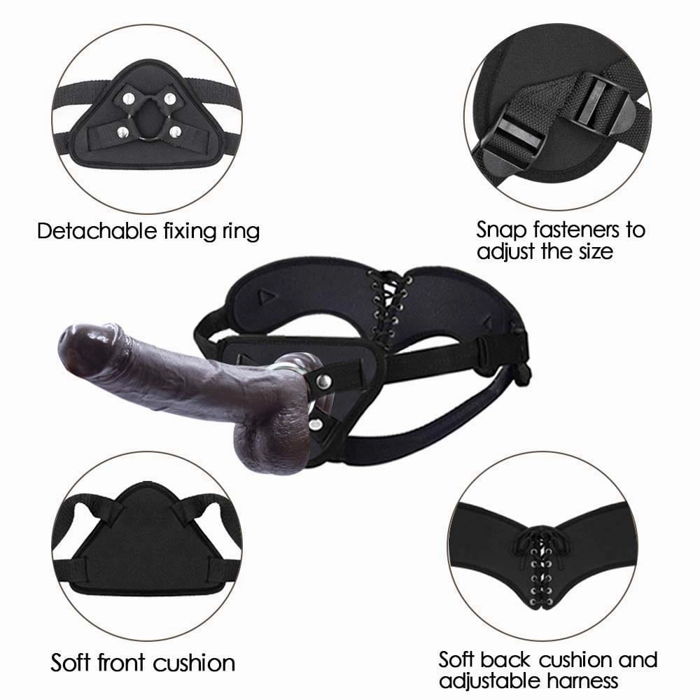 Strap-on Dildo Realistic Silicone Dildo Wearable Sex Harness for Couple Pegging