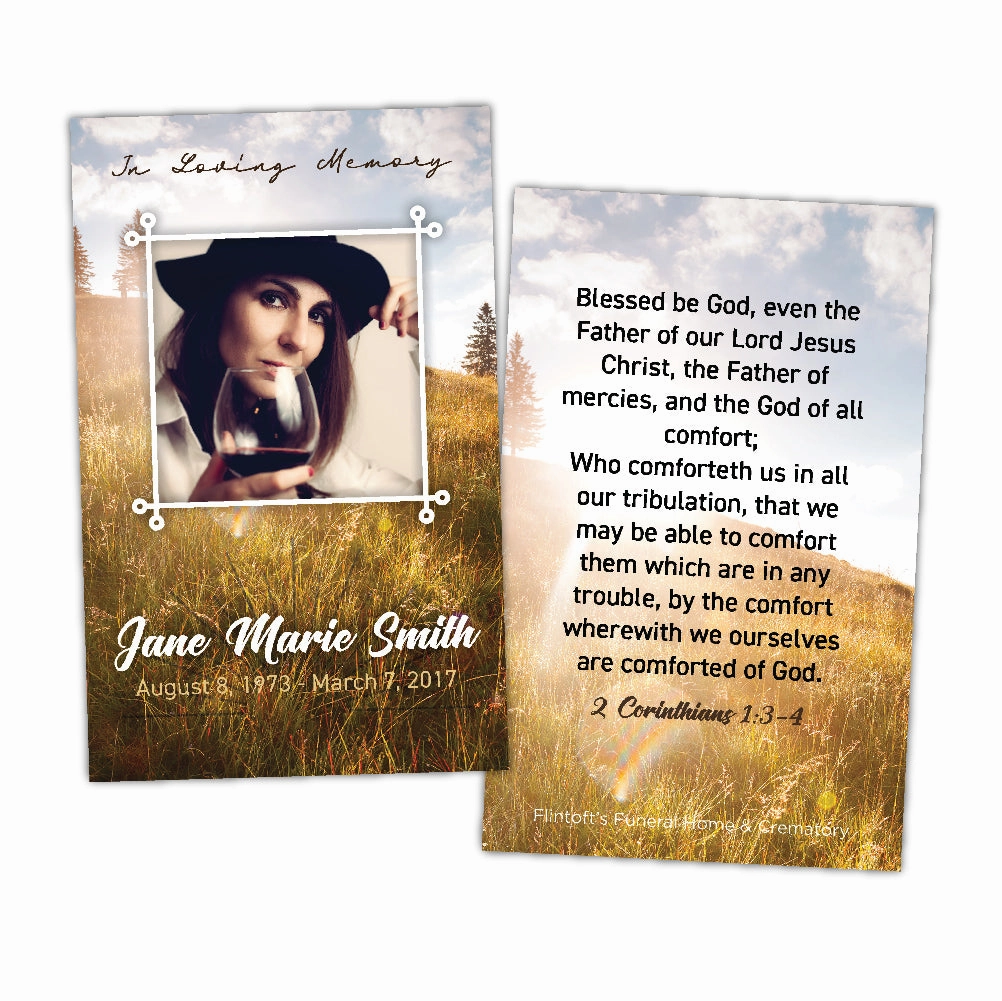 Sunset Field Prayer Card
