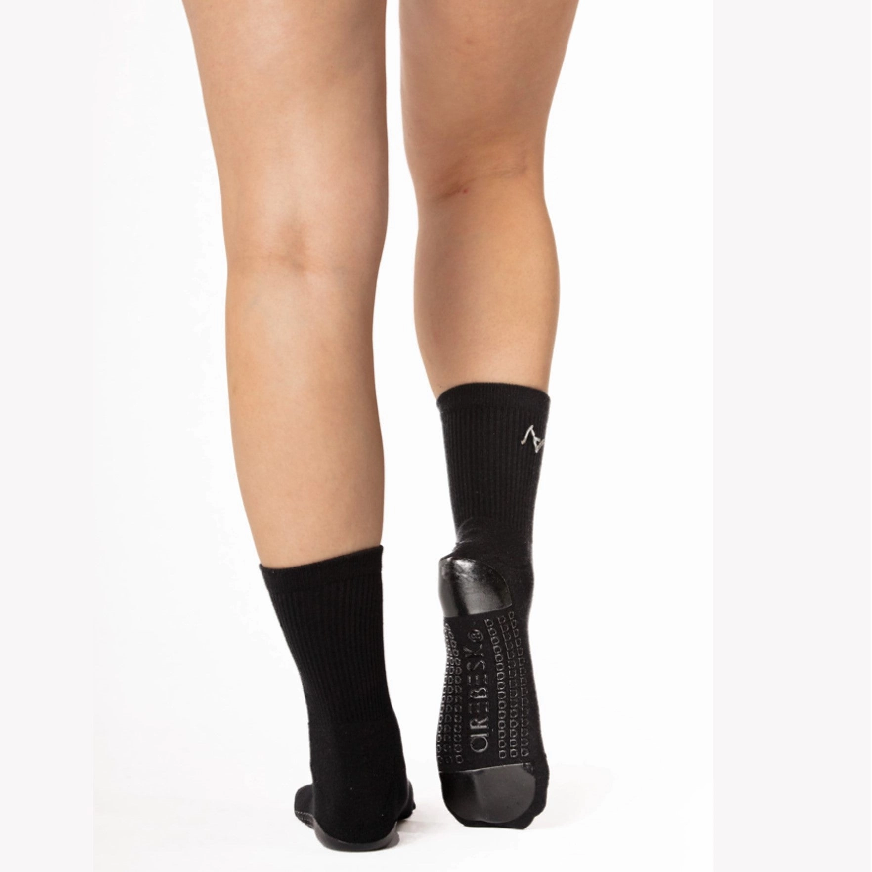 Teaser - Crew Grip Socks - Black (Barre / Pilates)