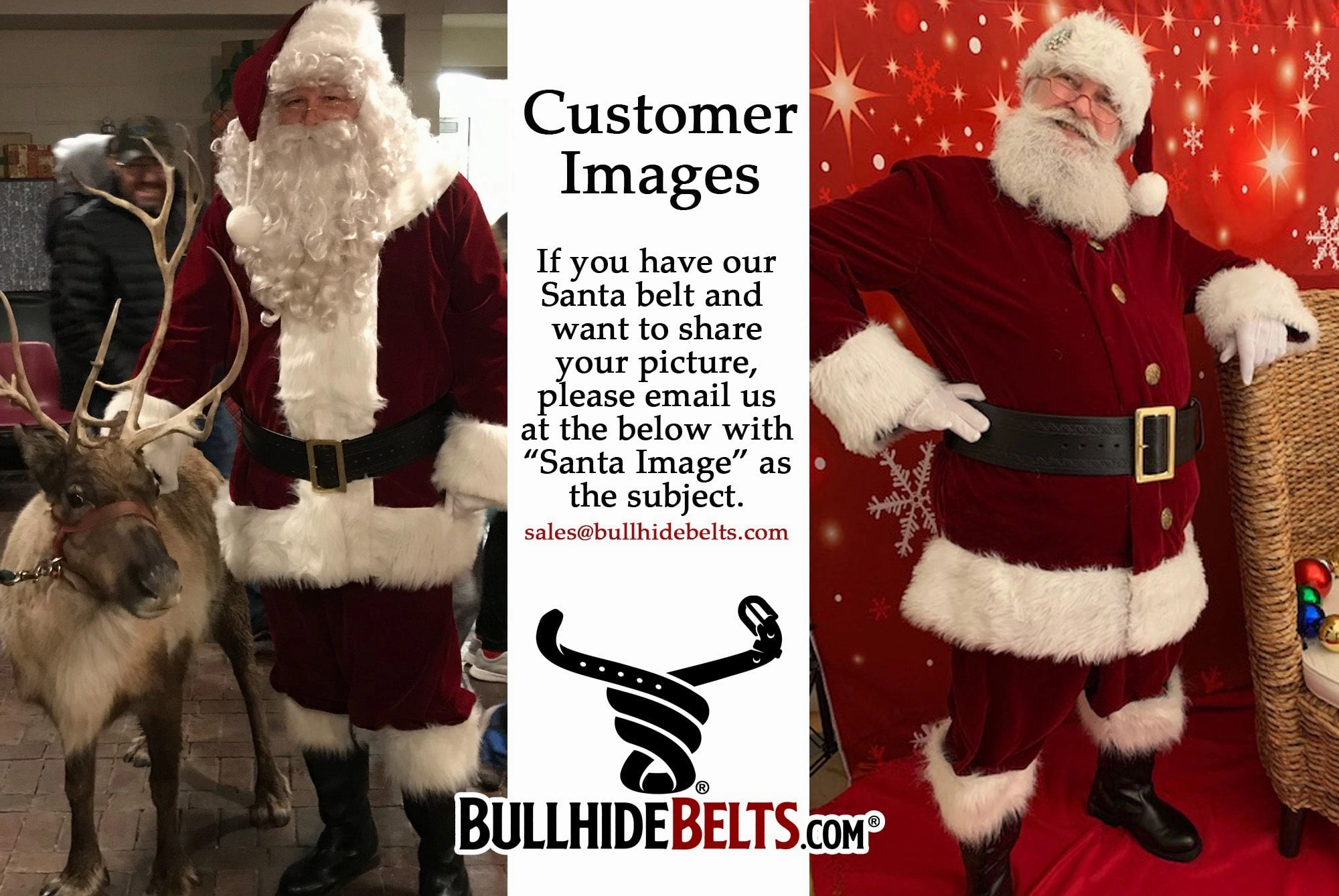 The Santa Claus: Black Premium Leather Oak Leaf Embossed 3.50" Professional Belt