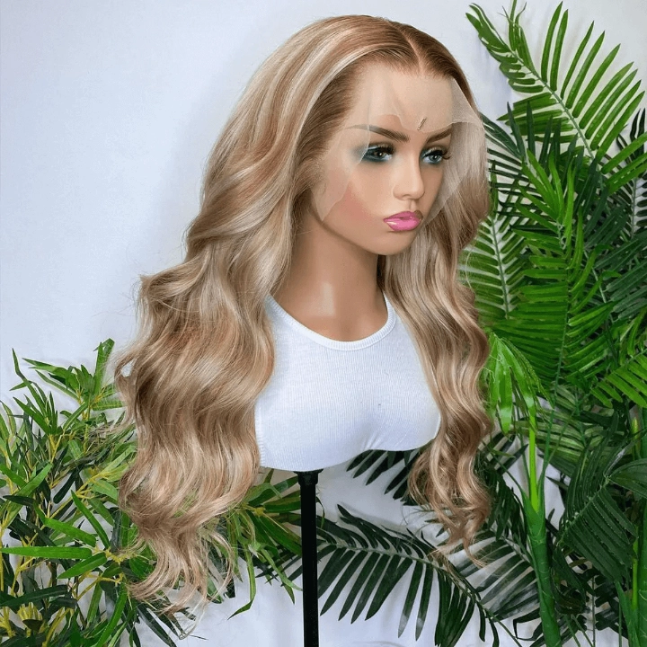 Tuneful Special Customise Blonde Highlight 18/613 13x6 HD Lace Frontal  Blonde Colored Wigs 210% Density