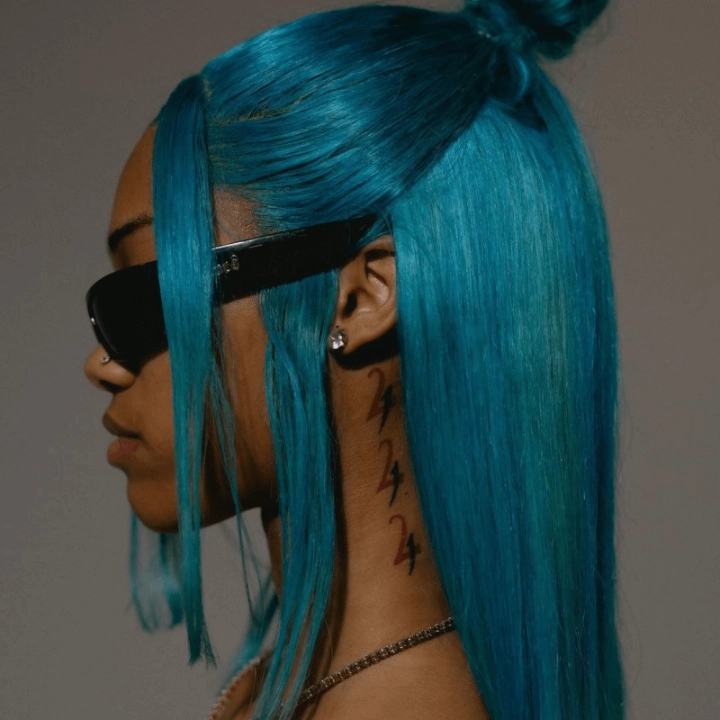 Tuneful Special Customise Blue Colored 13x6 HD Lace Front Human Hair 613 Frontal Wigs 210% Density