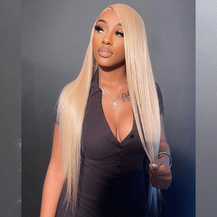 Tuneful Special Customise Honey Blonde 13x6 HD Lace Frontal  Blonde Colored Wigs 210% Density