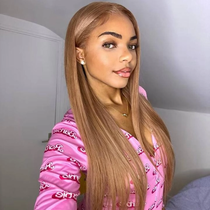 Tuneful Special Customise Light Flaxen Brown Cozy Blonde Colored 13x6 HD Lace Frontal Wigs 210% Density