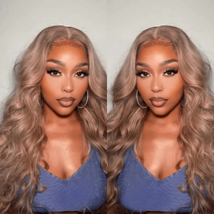 Tuneful Special Customise Light Flaxen Brown Cozy Blonde Colored 13x6 HD Lace Frontal Wigs 210% Density