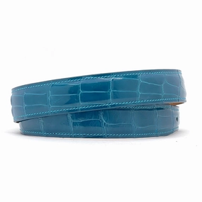 Turquoise Blue Alligator Belt Straps