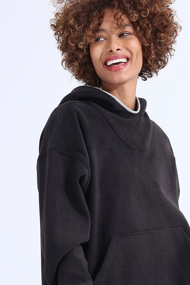Unisex Black Fleece Hoodie
