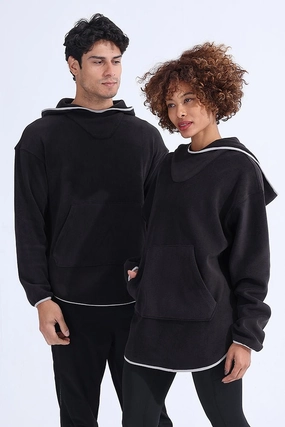 Unisex Black Fleece Hoodie