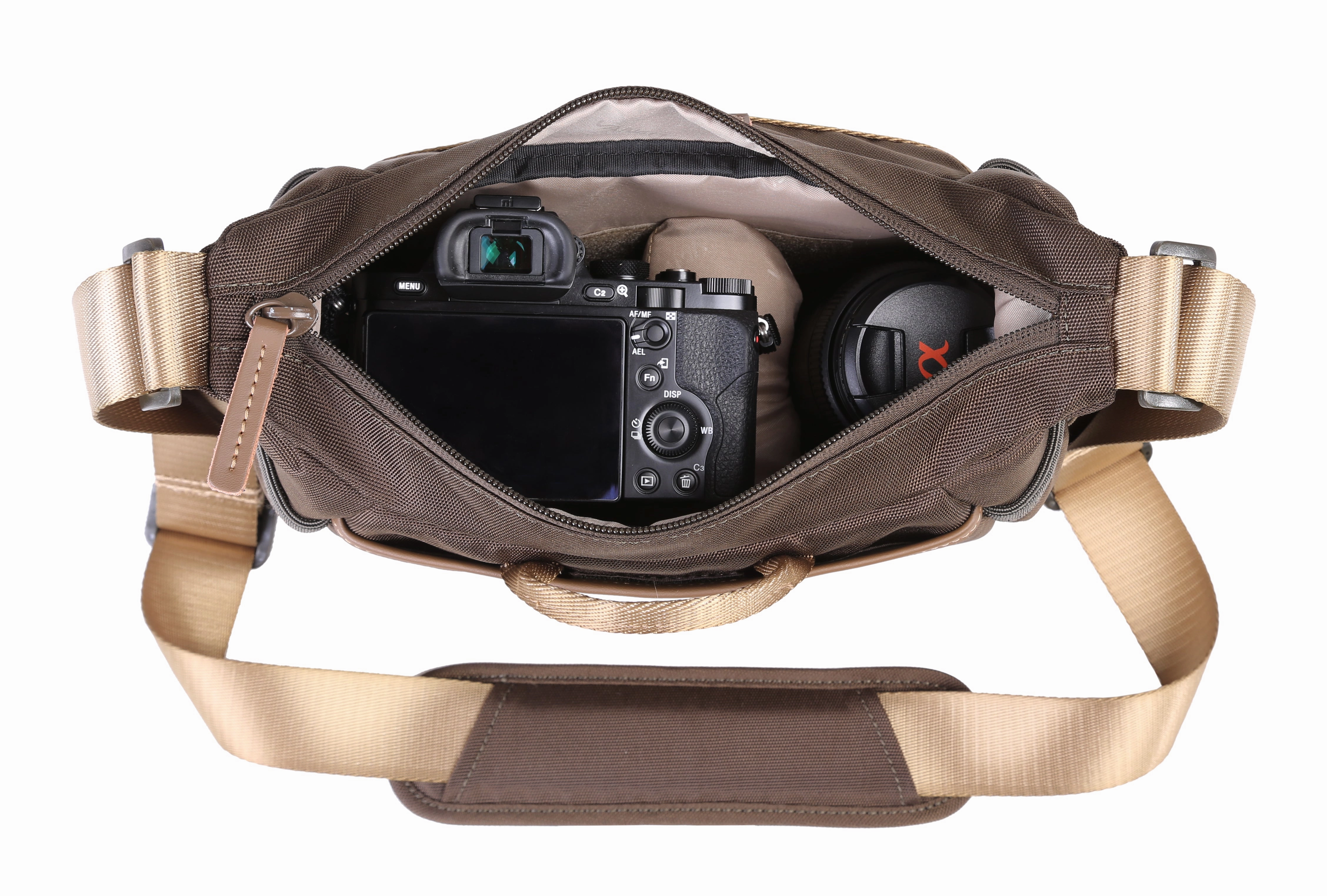 VEO GO 21M KG Shoulder Bag. Khaki-Green