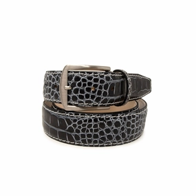 Vintage Natural Mock Gator - Black & White - 40mm
