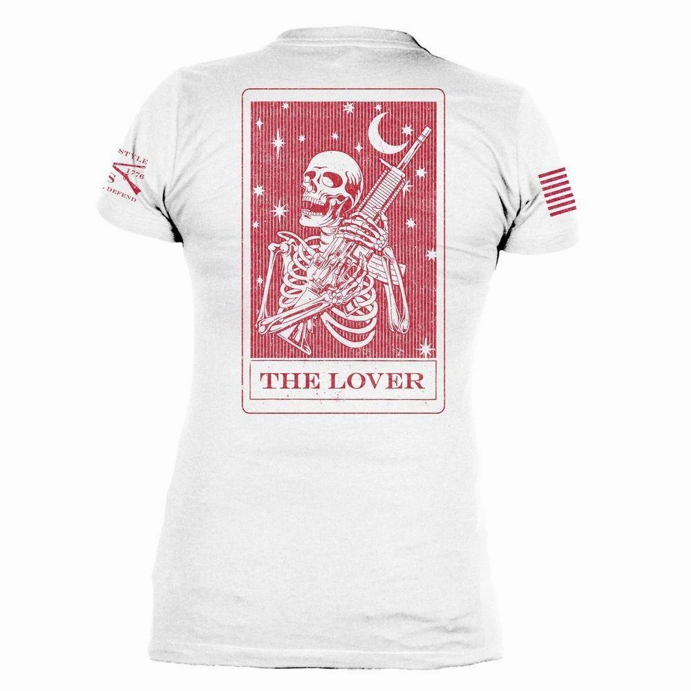 Women's Lover Tarot V-Neck - White