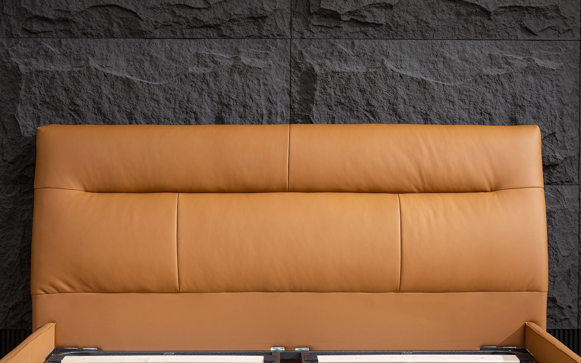 Zephyr Modern Leather Platform Bed