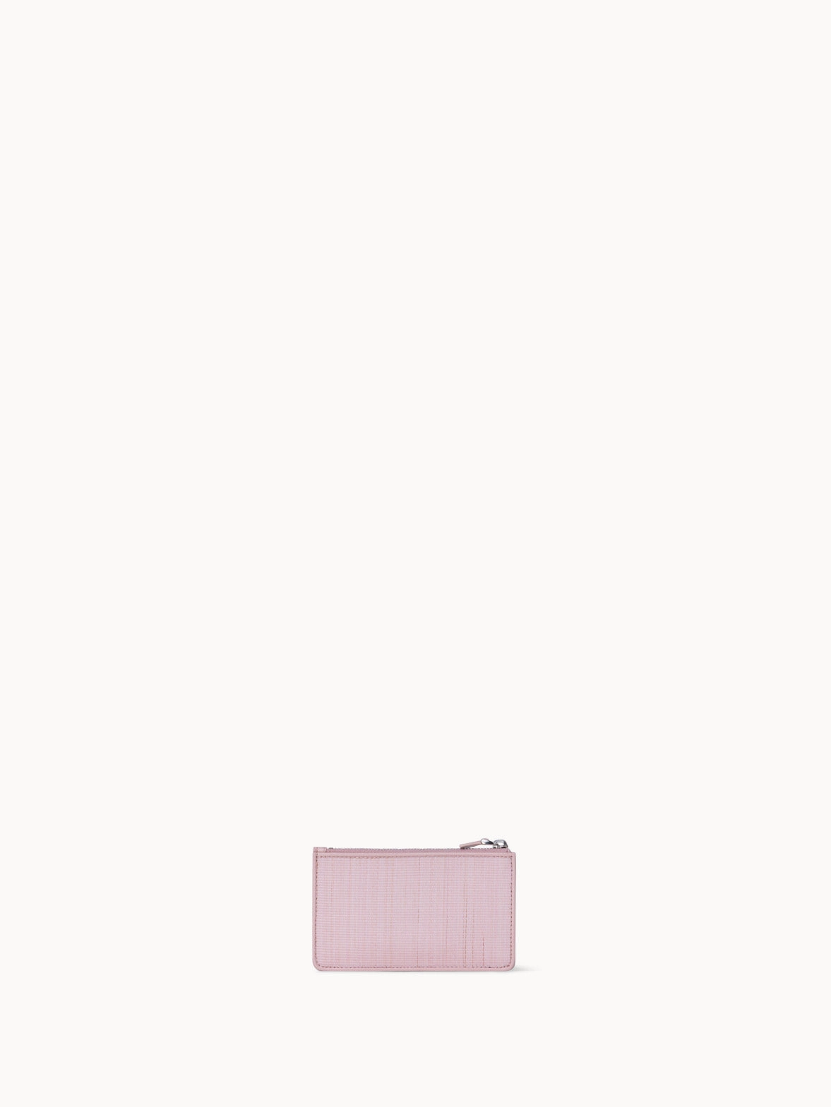 Zipped Card Holder in Horsehair and Leather
