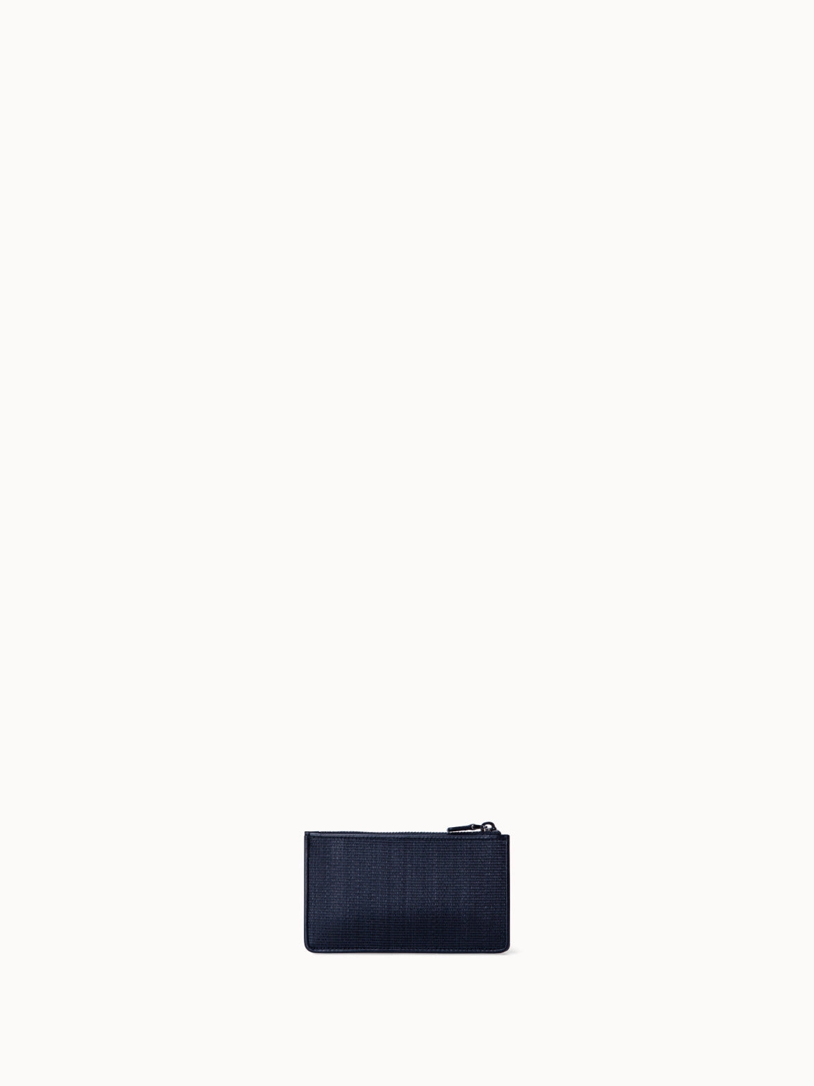 Zipped Card Holder in Horsehair and Leather