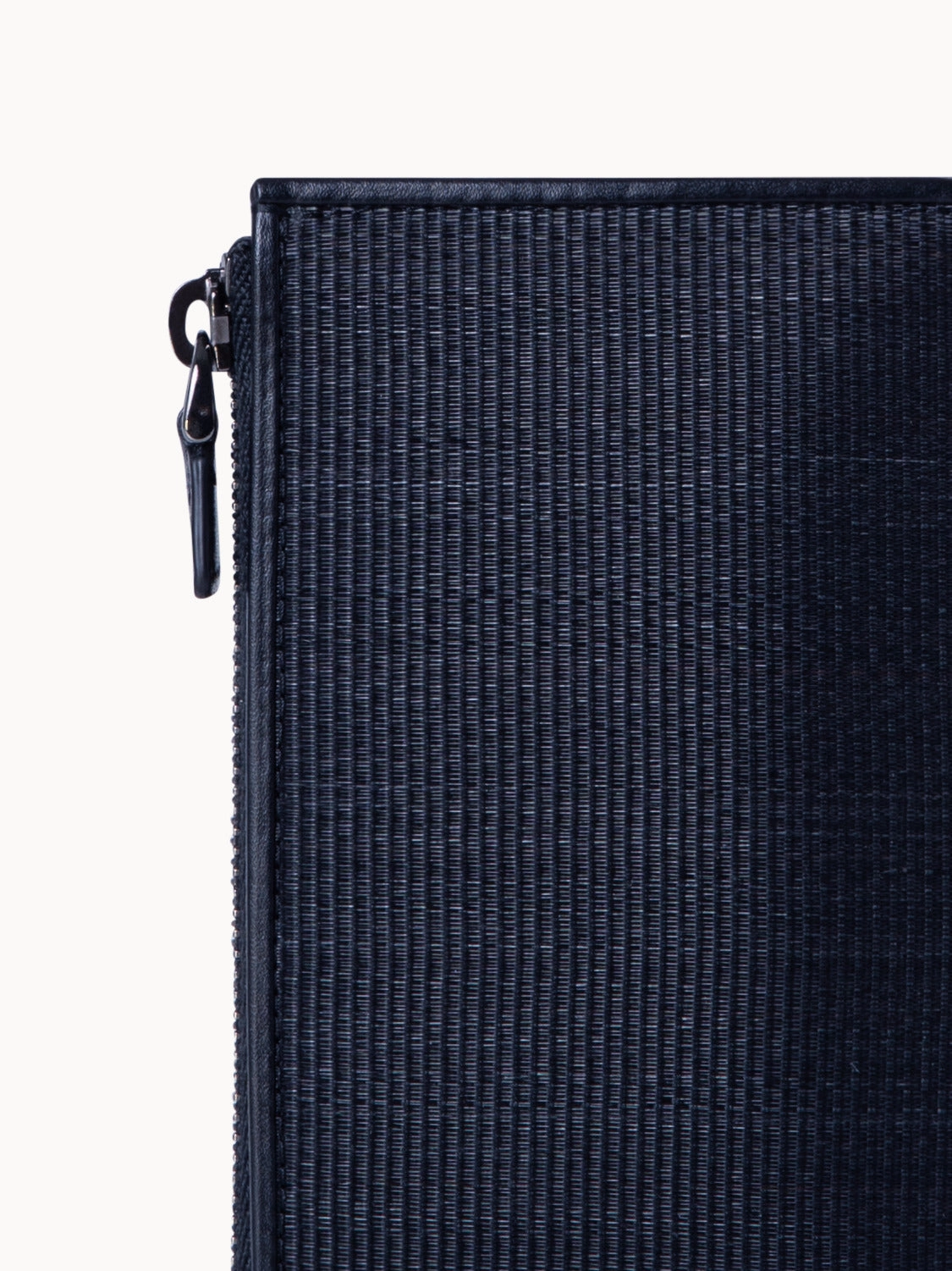 Zipped Card Holder in Horsehair and Leather